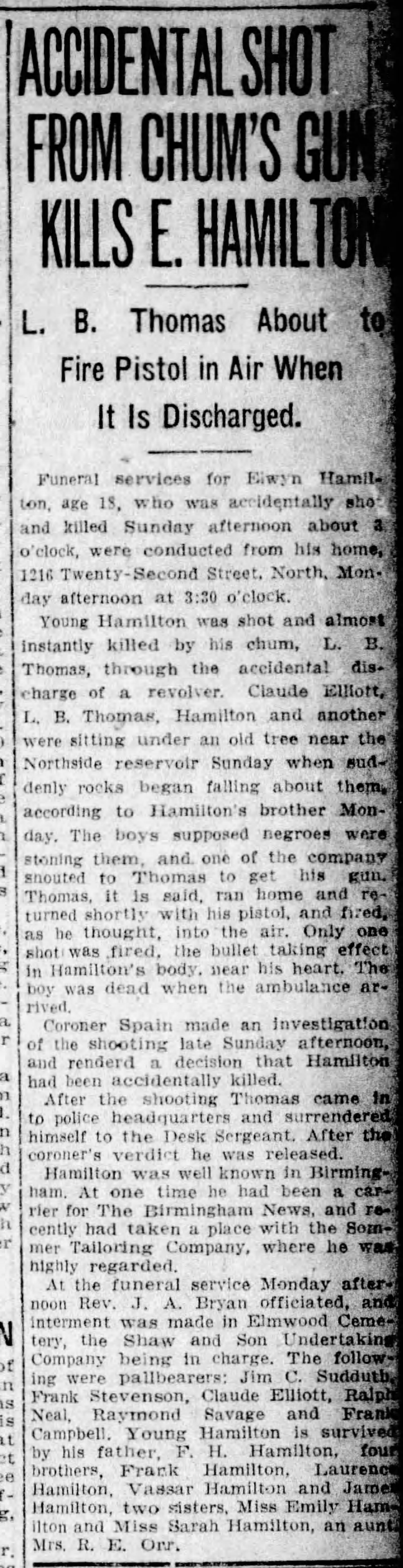 Edwyn Hamilton obituary